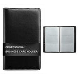 120-Slot Portable Business Card Book Holder Organizer for Men Women Black