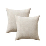 2 Pack Chenille Knit Throw Pillow Covers for Couch Sofa Bed Beige