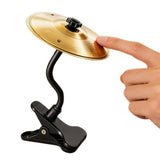 Clip-On Mini Desktop Cymbal Drum Musical Instrument Desk Toy for Music Lovers Gold