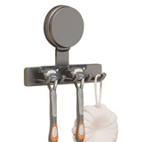 Razor Holder for Shower Powerful Suction Cup Shower Hooks for Towel Loofah Razor Squeegee Gray
