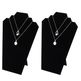 2Pcs Necklace Earring Jewelry Set Display Stand Foldable Rack for Home or Store Show Black