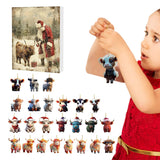 24 Days Animal Christmas Advent Calendar Collectible Funny Cow Set Blind Box