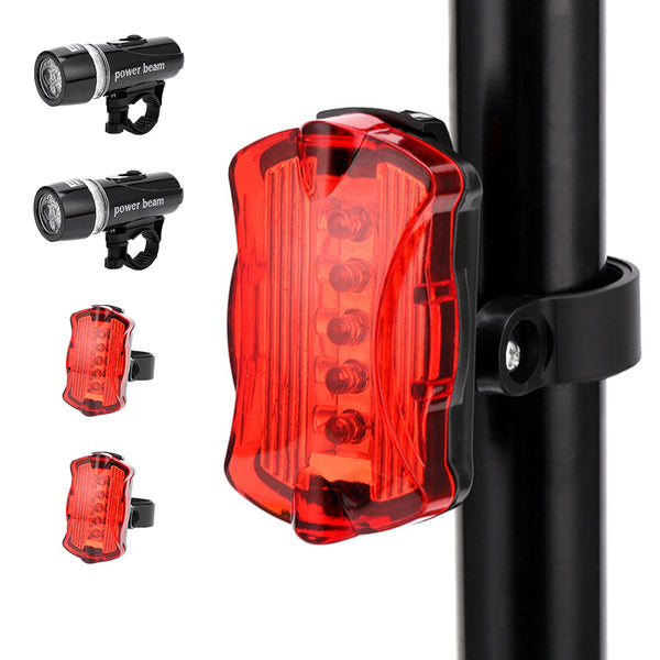 2 Pack Front Rear Bike Light LED Bicycle Tail Lights Water Resistant Flashlight Headlight for Night Riding