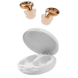 Silicone Noise Reduction Earplugs Reusable with 3 Pairs Ear Tips Gold
