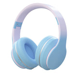 Foldable Wireless Over-Ear Headphones Bluetooth Headset with Mic Function Blue