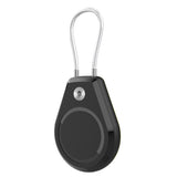 Airtag Lock Case with Wire Cable Hard Shell Protector for AirTag Keychain Luggage Black