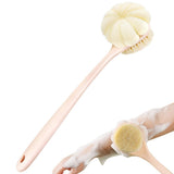 2 in 1 Back Scrubber for Shower with Loofah for Cleanse Back and Hard to Reach Areas Pink