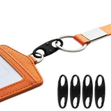 4 PCS Zinc Alloy Mini Zipper Lock Carabiners for Luggage and Backpacks Black