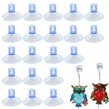20-Pack Suction Cups Reusable Silicone Hooks for Hanging Keychains Small Plush Toys