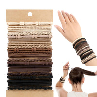 20Pcs Set Boho Hair Ties Multi-color Bracelets Hair Ties Hair Styling Accessory Style 1