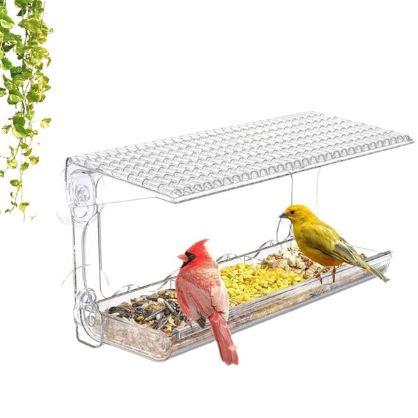 Window Mounted Bird Feeder Clear Bird Feeders with Suction Cups for Outdoor Garden Yard Bird Viewing