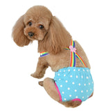 Cute Female Dog Harness Sanitary Pants – Reusable Pet Menstrual Diaper Sky Blue