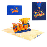 3D Fathers Day Pop Up Card with Insert for Dad Daddy Style 1