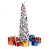 5FT Pop Up Christmas Tree Foldable Design with Metal Stand Decoration Style 2