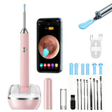 Visual Ear Cleaner with Camera – Ear Wax Removal Tool with LED Light Pink