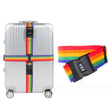 200cm Packing Strap Cross for Suitcase with Combination Security Lock Multicolor