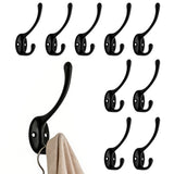 10PCS Wall Hooks Coat Hangers Mounted for Bags Caps Keys