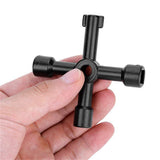 Multi-Functional Electrical Switchboard Key Wrench Tool Black