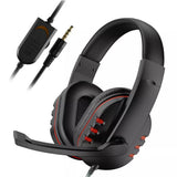 Wired Gaming Headset Head-Worn Headphone with Microphone for PS4 PS5 XBOX SWITCH Red