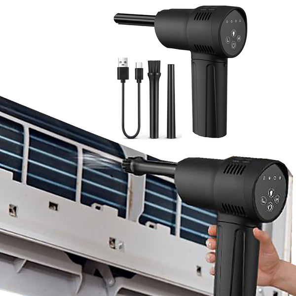 Cordless Air Duster Compressed Dust Blower for Camera Car BBQ Computer Keyboard Cleaning