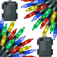 2 Pack Dazzle Bright Christmas String Lights Battery Operated  8 Modes Lights String  Holiday Xmas Decorations Mixed Color