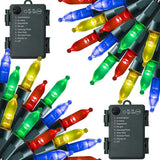 2 Pack Dazzle Bright Christmas String Lights Battery Operated  8 Modes Lights String  Holiday Xmas Decorations Mixed Color