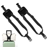 2 Pcs Luggage Straps Bag Bungee Connector Travel Strap Black