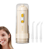 Electric Water Flosser Cordless Oral Irrigator with Removable Water Tank for Home Travel Yellow