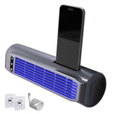 Rechargeable Bladeless Tower Fan USB for Wall Floor Desk Use Grey