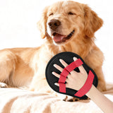 Five Finger Pet Hair Removal Glove Reusable Electrostatic Grooming Mitt for Pet - Red