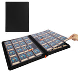 1024-pocket trading card binder 16-pocket cards album waterproof PU-leather Cover Black