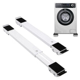 2Pcs Heavy Duty Appliance Rollers Extendable Mobile Rolling Base for Easy Moving White