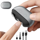 Multifunctional Electric Nail Clipper & Grinder for Secure Painless Nail Care Gray
