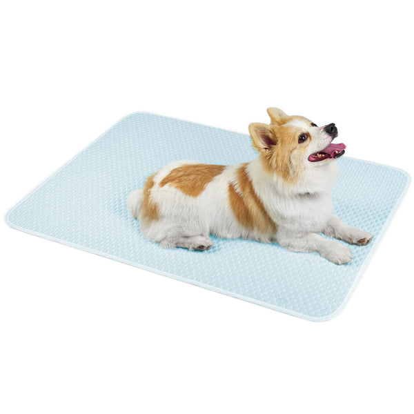 Pet Cooling Mat Dog Cat Breathable Summer Cooling Pad Light Blue