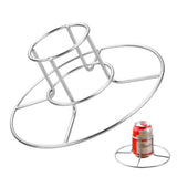 Beer Can Chicken Holder Stainless Steel Stand with Handle for Grill & Smoker Style 1