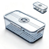 Transparent Bread Box with Timer Drainboard Lid Kitchen Storage Container for Food Small