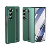 Shockproof Case For Samsung Z Fold 7 with Pen Holder Full Coverage Hinge Protection Green