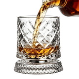 270ml Rotating Whiskey Glass Transparent Spinning Whiskey Tumbler for Home Bar Party Style 2