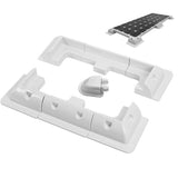 7PCS Solar Panel Corner Mounting Brackets Kit Vehicle Roof Mount Caravan Boat RV White