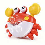 Crab Bubble Machine Bath Toy – With Music for Kids and Toddlers Bath Time Fun Red