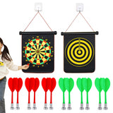 Magnetized Roll Up Dartboard Set with 12 Darts Indoor Outdoor Game Gift L