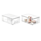 2PCS Stackable Storage Drawers Easily Assemble for Skincare Storage Small