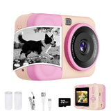Instant Print Camera S11 48MP with 32GB Card for Boys Girls Pink