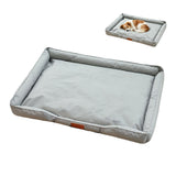 Square Cat Dog Pet Bed Oxford Fabric Raised Edge for Sofa Use Gray