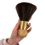 Hair Sweeper Duster Brush Soft with Storage Case for Home and Barbershop Gold