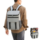 Portable Insulated Backpack Leak Proof  Camping Cooler Bag Grey