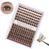 Lash Clusters Natural Lash Extensions Wispy Eyelash Clusters for Light Hair Dark Brown