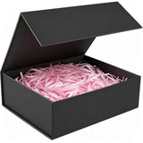 Foldable Cardboard Gift Box Easy Attach for Holiday Packaging Black