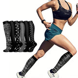 6 Pairs Women’s High Stretch Long Socks for Sports & Casual Style 2