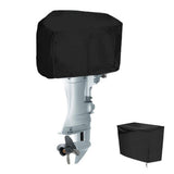 Boat Outboard Cover Engine Dust Cover Waterproof UV Resistant for Boat Black